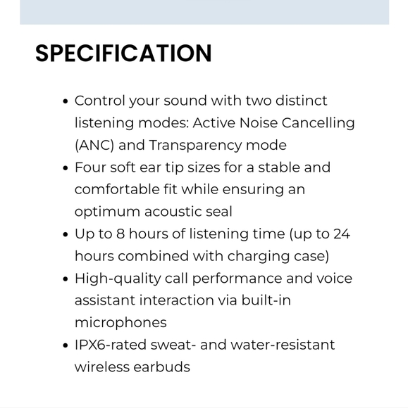 ANC wireless earbuds - Picture 2 of 2